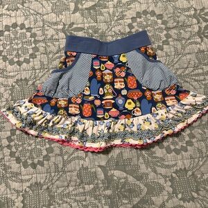 EUC Matilda Jane Skirt Baking Theme Size 6